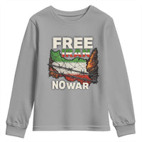 Free Iran No War Protest Graphic Youth Sweatshirt Barbed Wire Freedom Human Rights Solidarity
