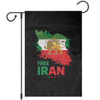 Free Iran Lion And Sun Map Graphic Garden Flag Persian Heritage Freedom Support