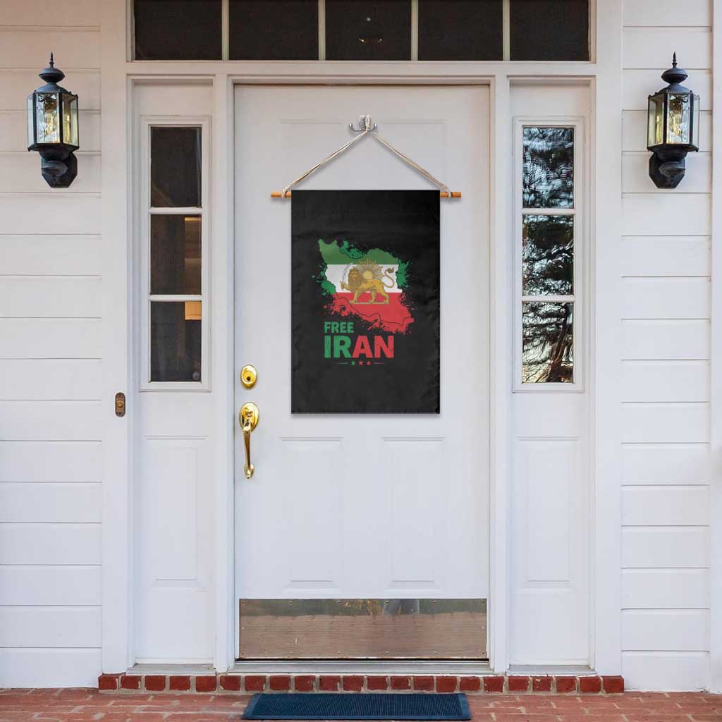 Free Iran Lion And Sun Map Graphic Garden Flag Persian Heritage Freedom Support