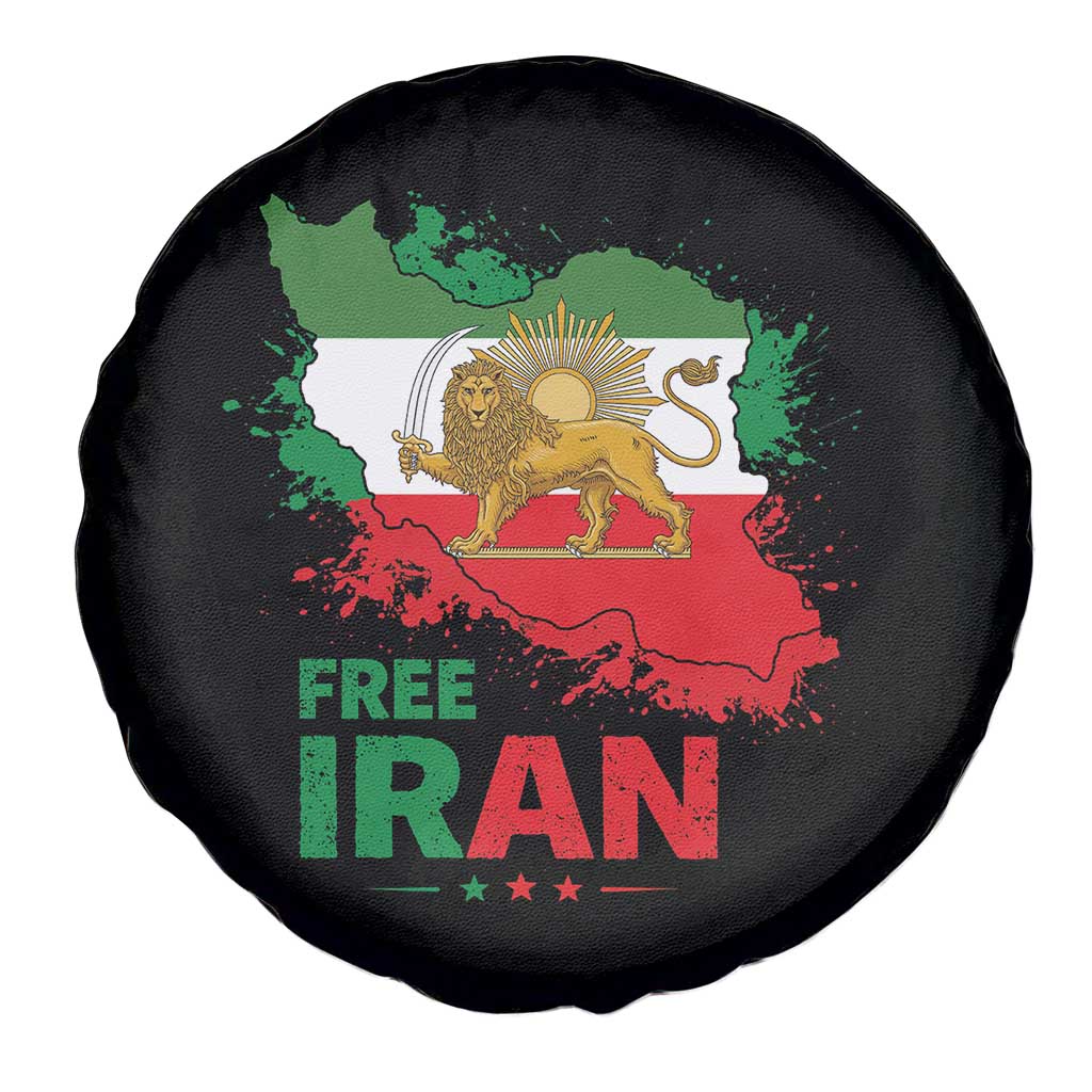 Free Iran Lion And Sun Map Graphic Spare Tire Cover Persian Heritage Freedom Support