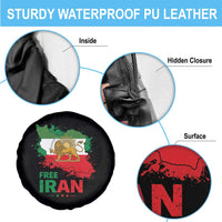 Free Iran Lion And Sun Map Graphic Spare Tire Cover Persian Heritage Freedom Support