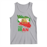 Free Iran Lion And Sun Map Graphic Tank Top Persian Heritage Freedom Support