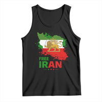 Free Iran Lion And Sun Map Graphic Tank Top Persian Heritage Freedom Support