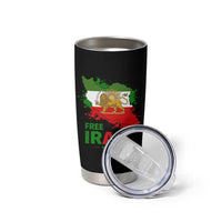 Free Iran Lion And Sun Map Graphic Tumbler Cup Persian Heritage Freedom Support