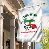 Stand With Iranian People Peace Dove Garden Flag Iran Map Flag Freedom Human Rights Support