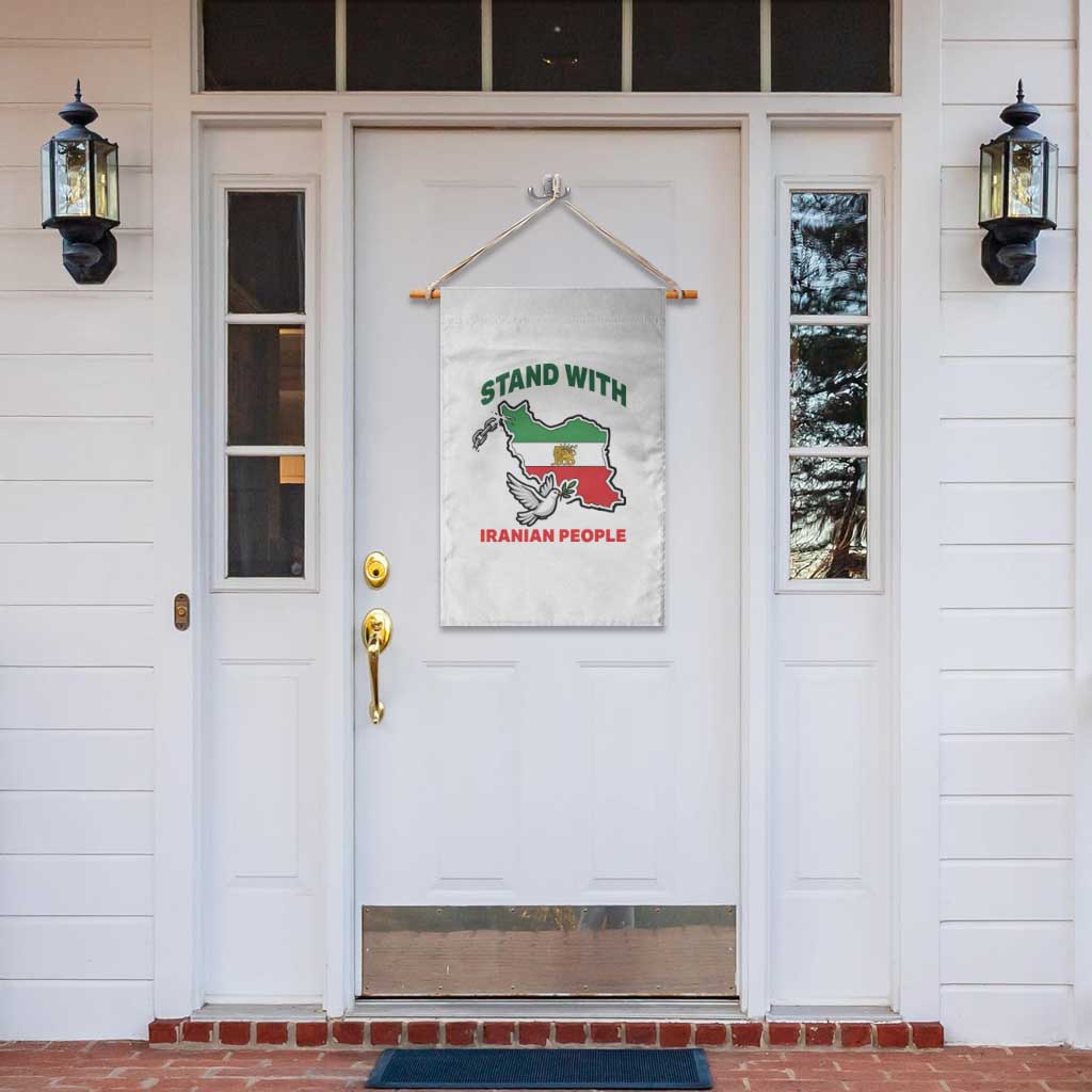 Stand With Iranian People Peace Dove Garden Flag Iran Map Flag Freedom Human Rights Support