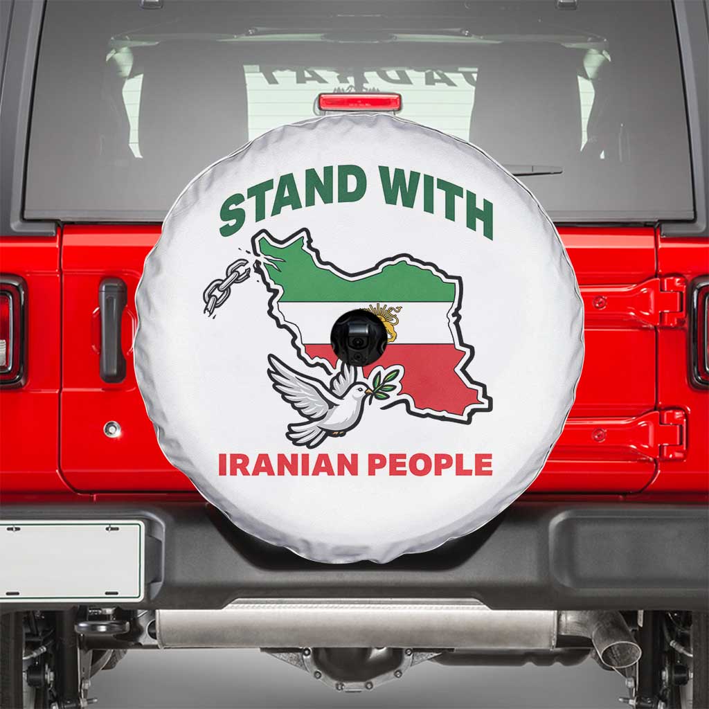 Stand With Iranian People Peace Dove Spare Tire Cover Iran Map Flag Freedom Human Rights Support