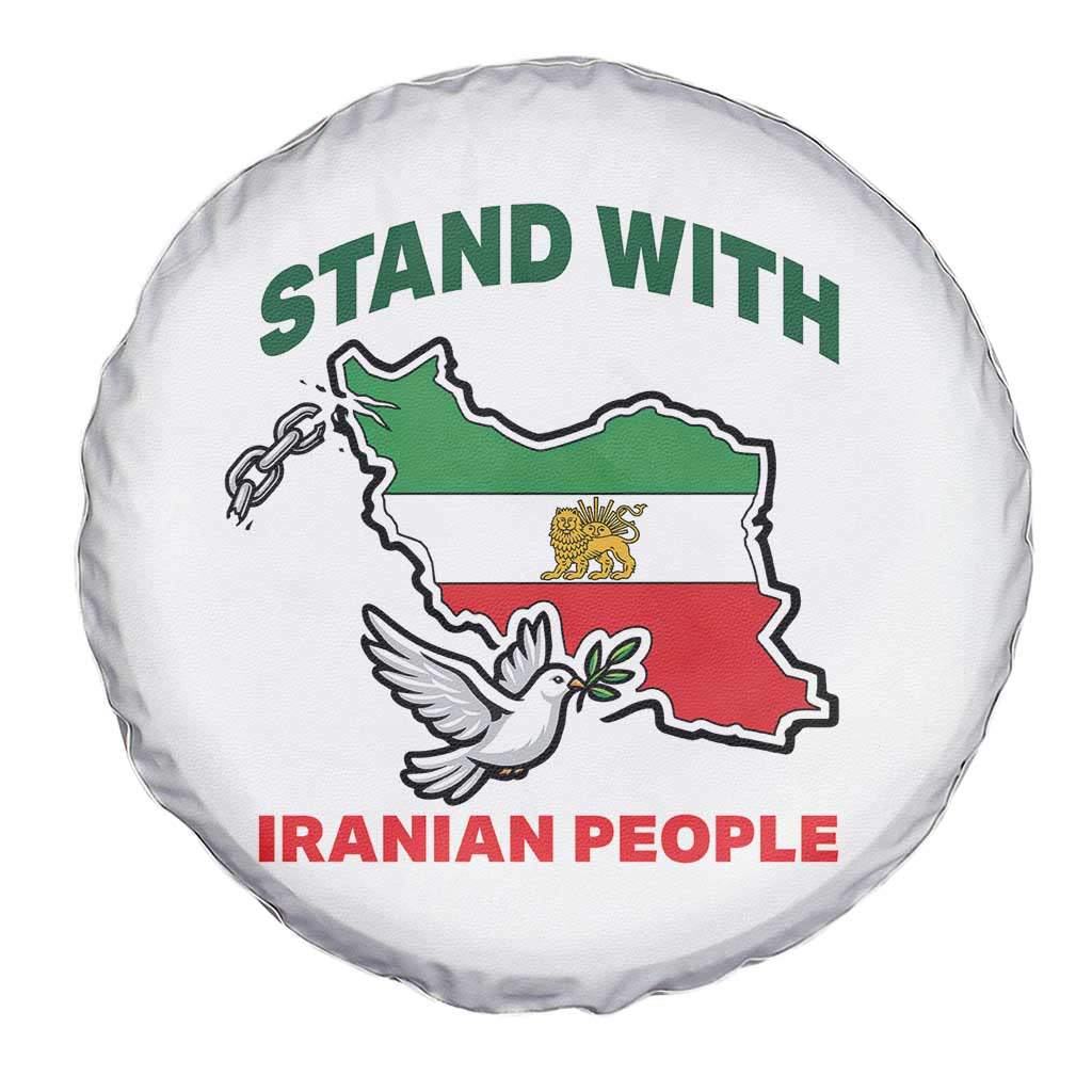 Stand With Iranian People Peace Dove Spare Tire Cover Iran Map Flag Freedom Human Rights Support