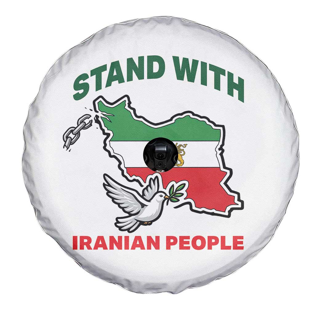 Stand With Iranian People Peace Dove Spare Tire Cover Iran Map Flag Freedom Human Rights Support