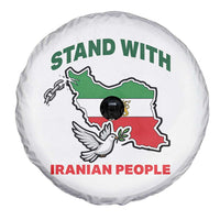 Stand With Iranian People Peace Dove Spare Tire Cover Iran Map Flag Freedom Human Rights Support