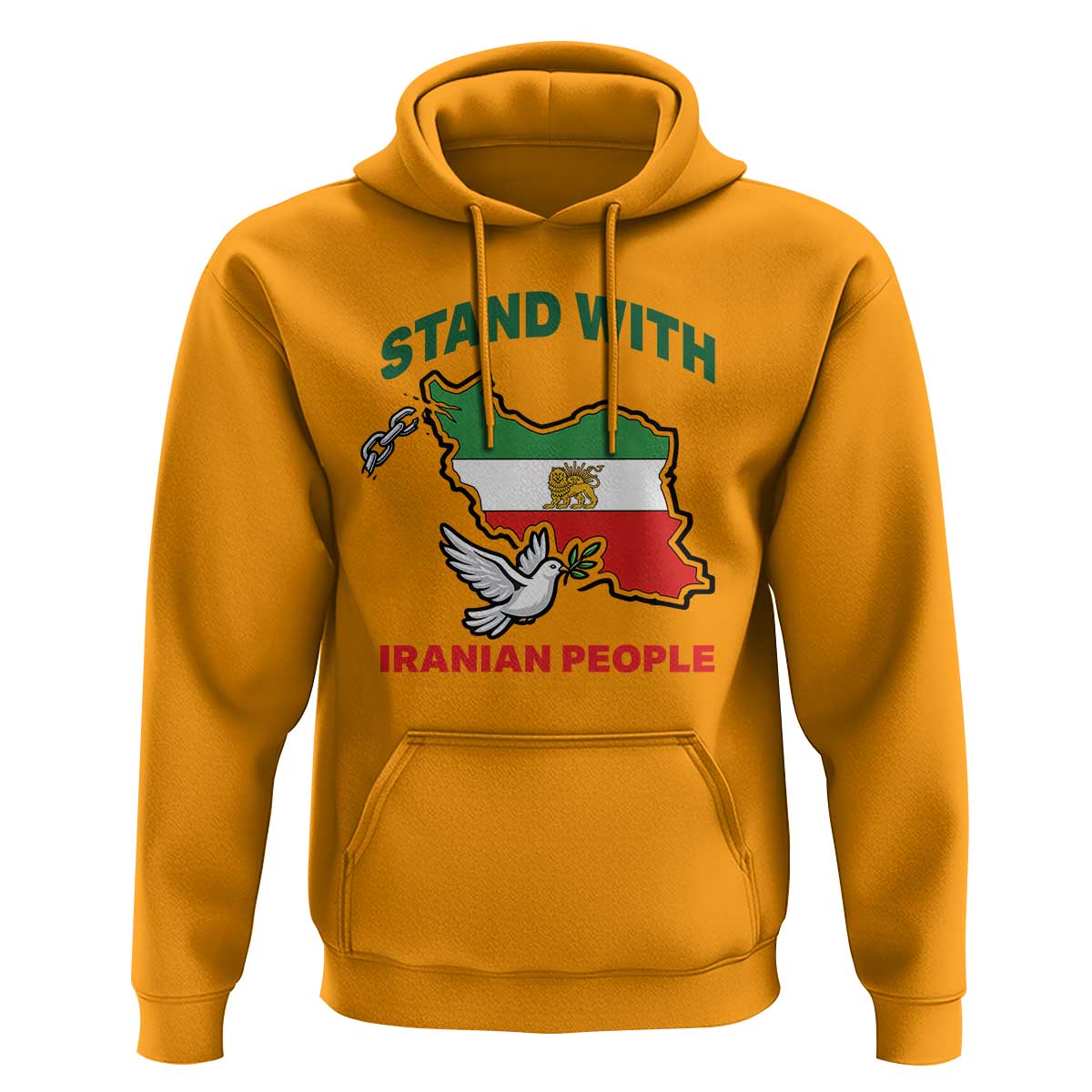 Stand With Iranian People Peace Dove Hoodie Iran Map Flag Freedom Human Rights Support