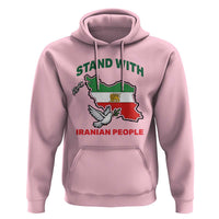 Stand With Iranian People Peace Dove Hoodie Iran Map Flag Freedom Human Rights Support