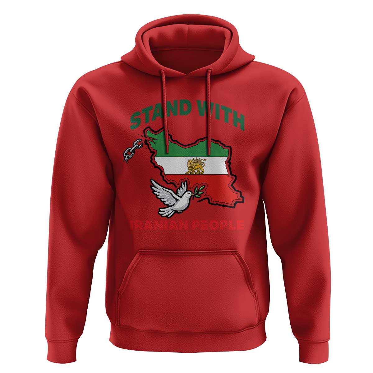 Stand With Iranian People Peace Dove Hoodie Iran Map Flag Freedom Human Rights Support