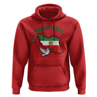 Stand With Iranian People Peace Dove Hoodie Iran Map Flag Freedom Human Rights Support