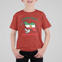 Stand With Iranian People Peace Dove T Shirt For Kid Iran Map Flag Freedom Human Rights Support