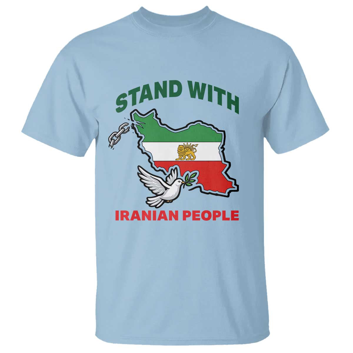 Stand With Iranian People Peace Dove T Shirt Iran Map Flag Freedom Human Rights Support