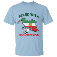 Stand With Iranian People Peace Dove T Shirt Iran Map Flag Freedom Human Rights Support