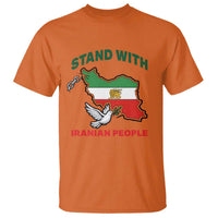 Stand With Iranian People Peace Dove T Shirt Iran Map Flag Freedom Human Rights Support