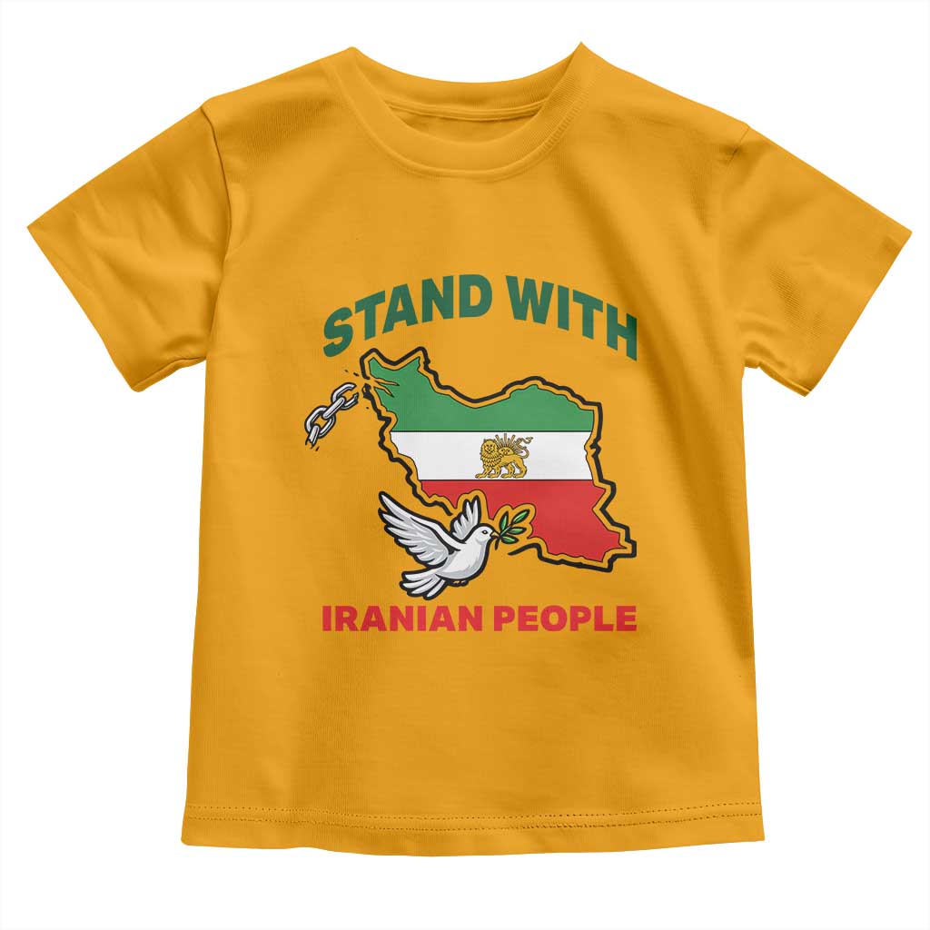 Stand With Iranian People Peace Dove Toddler T Shirt Iran Map Flag Freedom Human Rights Support