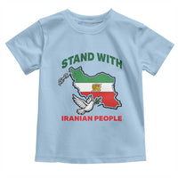 Stand With Iranian People Peace Dove Toddler T Shirt Iran Map Flag Freedom Human Rights Support