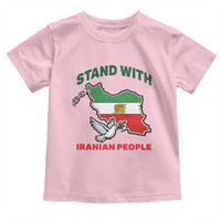 Stand With Iranian People Peace Dove Toddler T Shirt Iran Map Flag Freedom Human Rights Support