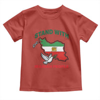 Stand With Iranian People Peace Dove Toddler T Shirt Iran Map Flag Freedom Human Rights Support