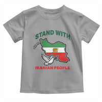 Stand With Iranian People Peace Dove Toddler T Shirt Iran Map Flag Freedom Human Rights Support