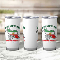 Stand With Iranian People Peace Dove Tumbler Cup Iran Map Flag Freedom Human Rights Support