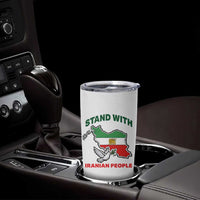 Stand With Iranian People Peace Dove Tumbler Cup Iran Map Flag Freedom Human Rights Support