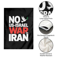 No US Israel War On Iran Garden Flag Anti War Peace Dove