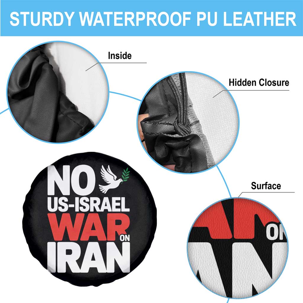 No US Israel War On Iran Spare Tire Cover Anti War Peace Dove