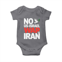 No US Israel War On Iran Baby Onesie Anti War Peace Dove