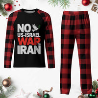 No US Israel War On Iran Plaid Pajama Set Anti War Peace Dove