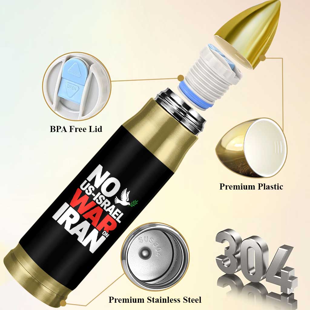 No US Israel War On Iran Bullet Tumbler Anti War Peace Dove