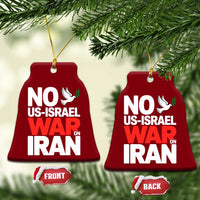 No US Israel War On Iran Ceramic Ornament Anti War Peace Dove