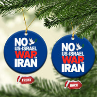 No US Israel War On Iran Ceramic Ornament Anti War Peace Dove