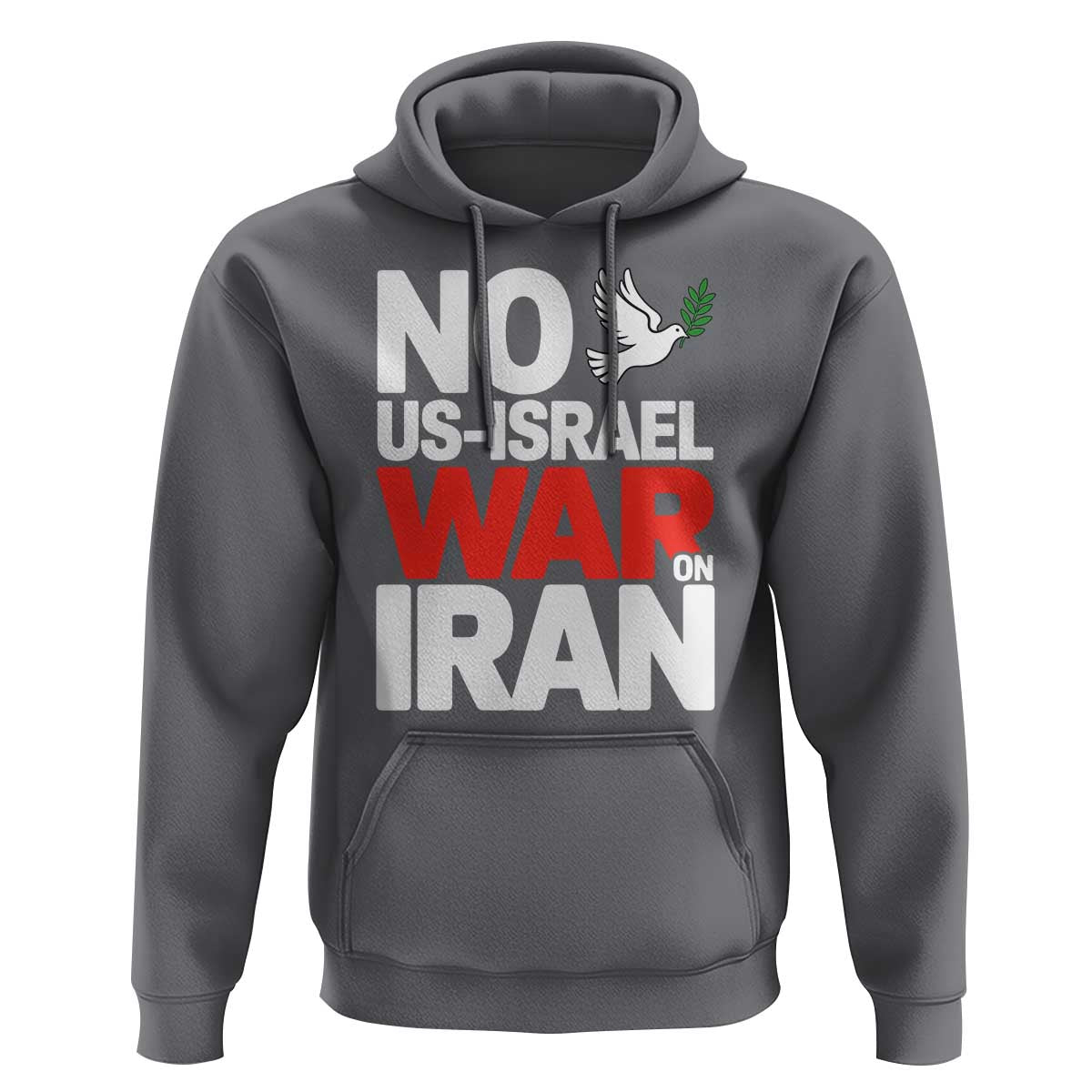 No US Israel War On Iran Hoodie Anti War Peace Dove