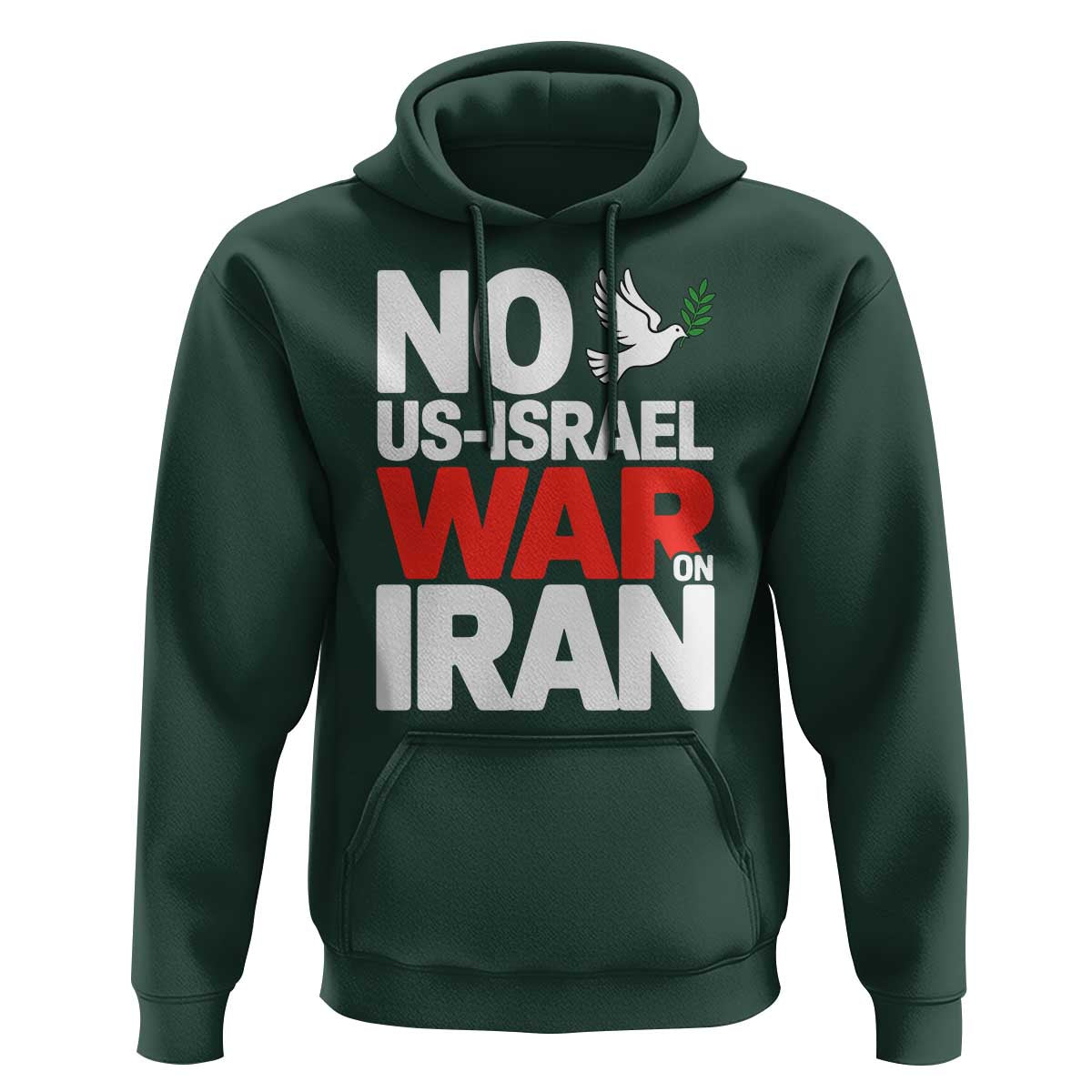 No US Israel War On Iran Hoodie Anti War Peace Dove