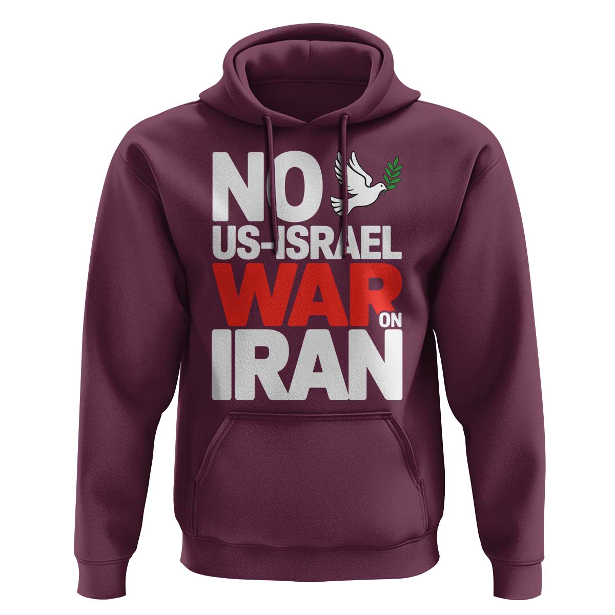 No US Israel War On Iran Hoodie Anti War Peace Dove