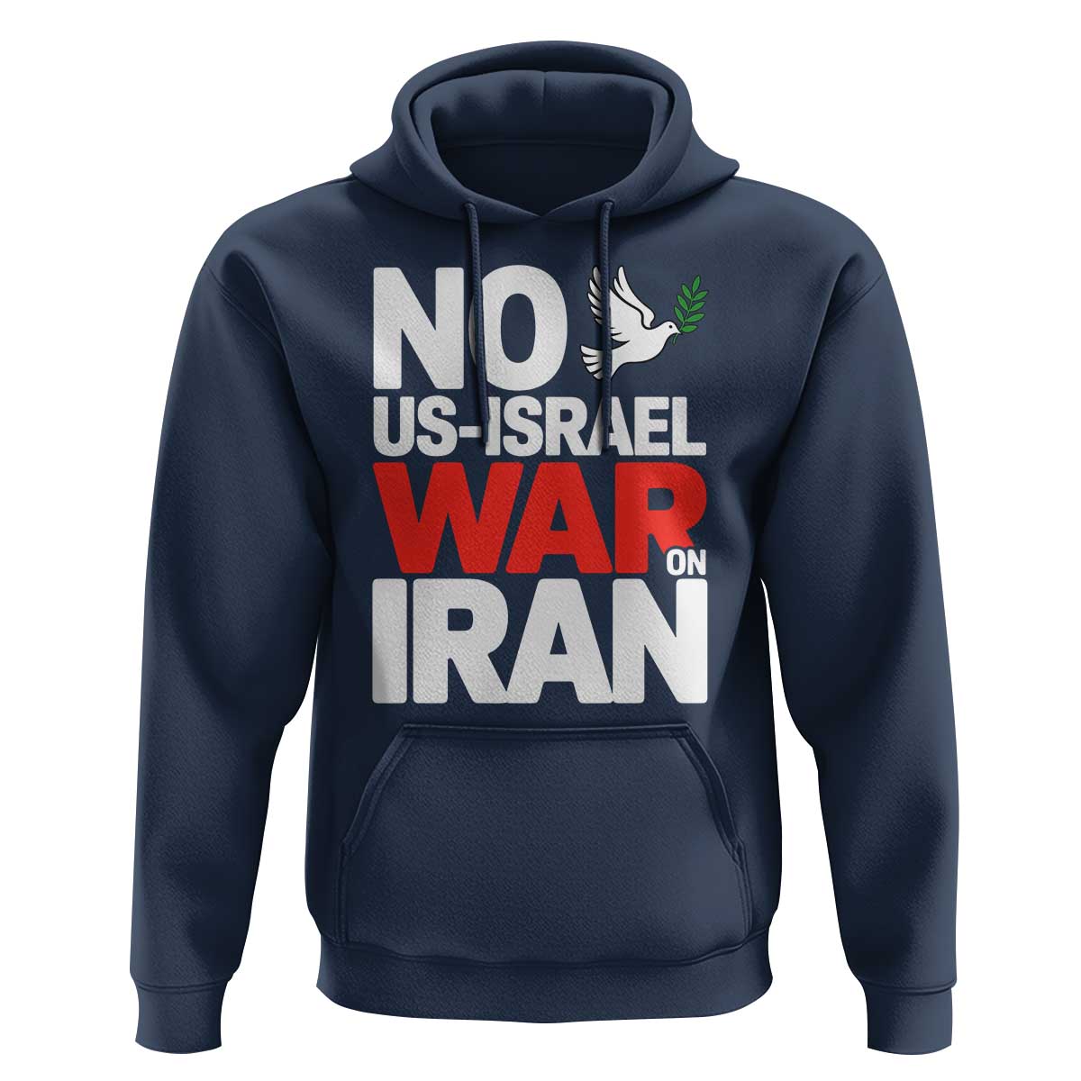 No US Israel War On Iran Hoodie Anti War Peace Dove
