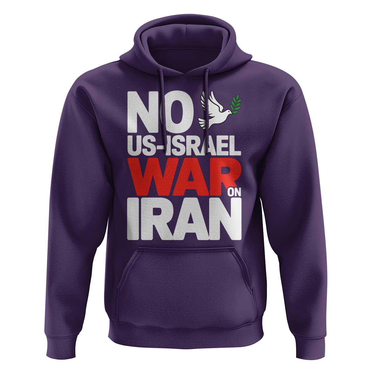 No US Israel War On Iran Hoodie Anti War Peace Dove