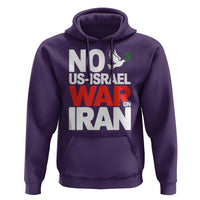No US Israel War On Iran Hoodie Anti War Peace Dove