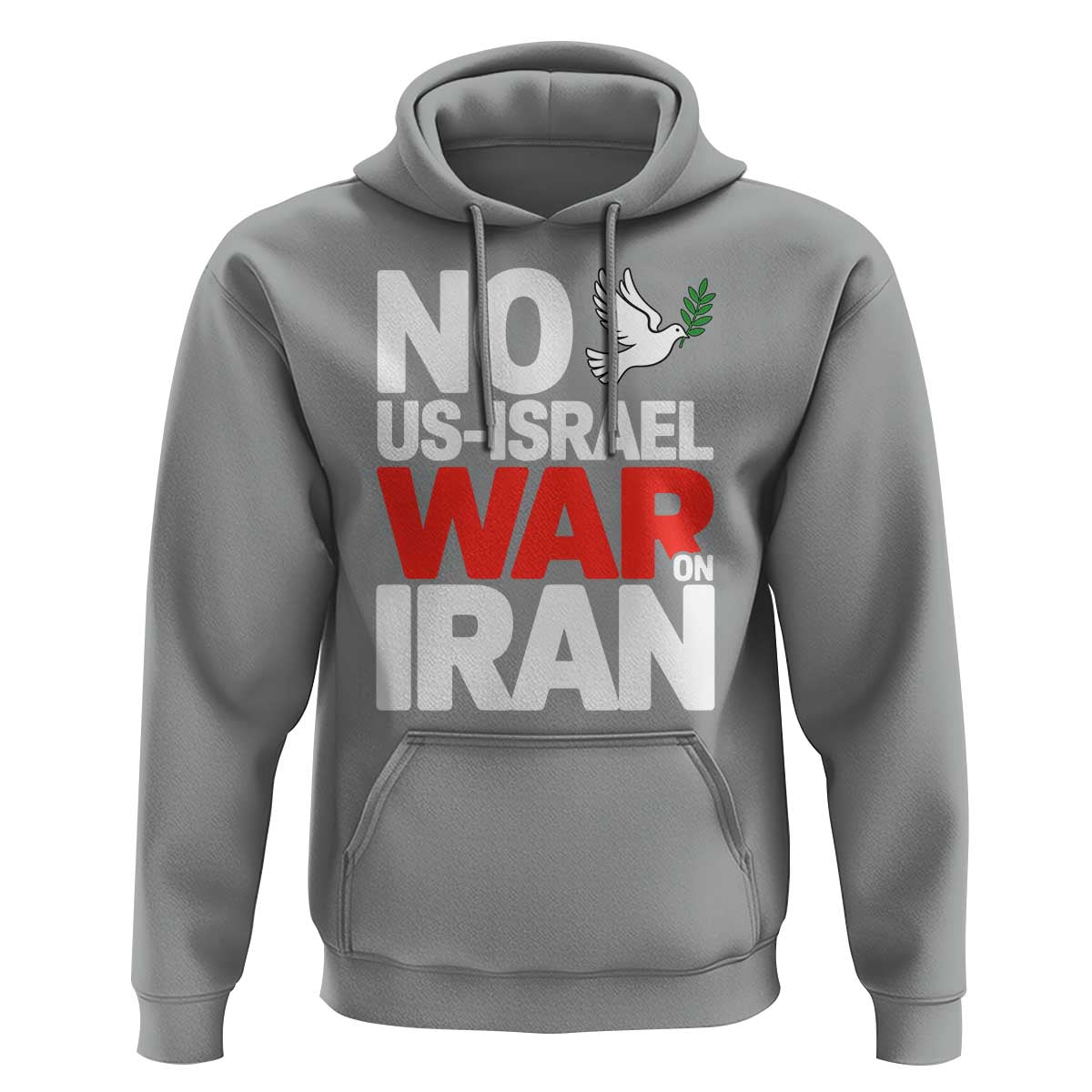 No US Israel War On Iran Hoodie Anti War Peace Dove