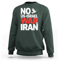 No US Israel War On Iran Sweatshirt Anti War Peace Dove