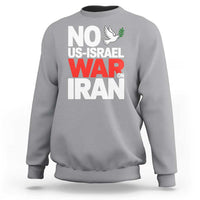 No US Israel War On Iran Sweatshirt Anti War Peace Dove