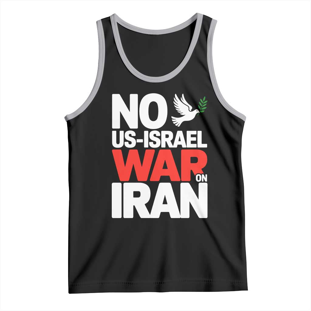No US Israel War On Iran Tank Top Anti War Peace Dove