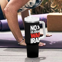 No US Israel War On Iran Tumbler With Handle Anti War Peace Dove