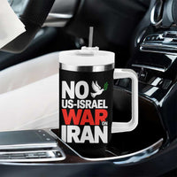 No US Israel War On Iran Tumbler With Handle Anti War Peace Dove