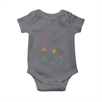No War On Iran Colorful Peace Graphic Baby Onesie Retro Anti War Protest
