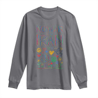 No War On Iran Colorful Peace Graphic Long Sleeve Shirt Retro Anti War Protest